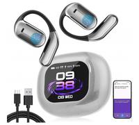Auricolari con traduzione in tempo reale AI, modello 2026, schermo LCD touchscreen OWS 3 in 1