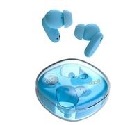 Auricolari Cool Fun wireless Bluetooth stereo con powerbank, touch e display LED celeste