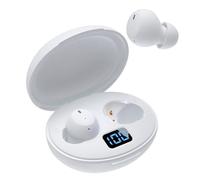 Auricolari Cool Pocket wireless Bluetooth con Cancellazione Attiva del Rumore, Display LED, bianchi