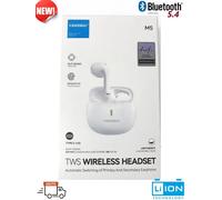 Auricolari Cuffie Bluetooth Fineblue M5 TWS 5.4 Wireless Hi-Fi Stereo - Bianco