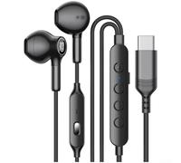 Auricolari da gioco cablati con connettore di tipo C, chip digitale per rilevamento dei passi, modalità Bass Boost, controllo tattico in linea, per iPhone e PC Android, 1,2 m (C)