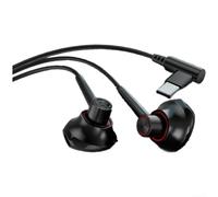 Auricolari da gioco cablati con microfono, cuffie USB-C di tipo C per Battle Royale, design semi-in-ear con isolamento acustico e suono ad alta fedeltà, cavo da 1,2 m (B)