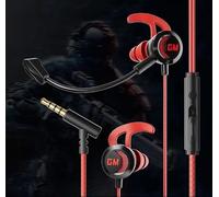 Auricolari da gioco con doppio microfono per chat chiara su PC mobile per console - 7.1 Virtual Surround Sound Wired Headset per giochi FPS come pubg CSGO - Punte in silicone da 3,5 mm 1,2 m (A)