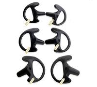 Auricolari di ricambio in morbido silicone, perfette per comunicazioni radio bidirezionali, kit audio a serpentina, apparecchi acustici, walkie-talkie, colore: nero, taglia S, M, L