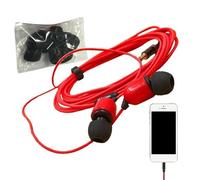 Auricolari extra lunghi - Nelle cuffie per le orecchie Cord long | Gemme audio cablate da 3 metri con microfono | Monitoraggio auricolare in filo portatile con suono chiaro per streaming live