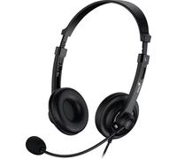 Auricolari Genius HS-230U cablati USB-C per ufficio con microfono flessibile e controllo volume neri