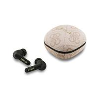 Auricolari Guess TWS ENC wireless con custodia ricarica in similpelle rosa