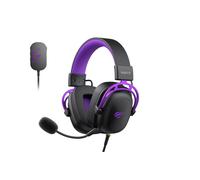 Auricolari Havit H2002C+U con cavo audio jack 3,5 mm gaming microfono rimovibile nero e viola