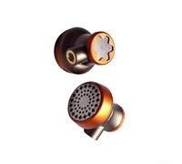 Auricolari Hi-Fi cablati, driver dinamici doppi e interfaccia MMCX staccabile, design a testa piatta con microfono per un suono puro (teste)