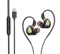 Auricolari HiFi cablati per gaming con microfono staccabile profondo per bassi per PS4 per Xbox per serie X PC nero (nero Type-C)