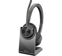 POLY Cuffie Voyager 4320 UC stereo USB-A + adattatore USB-A BT700 + supporto per ricarica