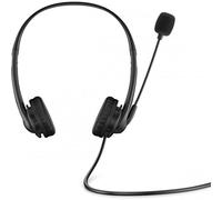 Auricolari HP G2 con cavo Jack 3,5 mm con Cancellazione Rumore, Microfono Boom, Ufficio, Nero