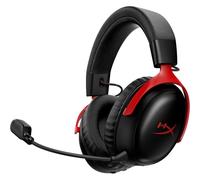 Auricolari HyperX Cloud III S wireless Bluetooth 5.3 con microfono rimovibile e batteria lunga durata nero-rosso
