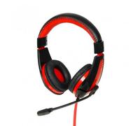 Auricolari iBox SHPI1528MV con cavo Jack 3.5 mm per gaming con microfono omnidirezionale neri e rossi