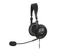 Auricolari Ibox W1MV con cavo Jack 3,5 mm per Ufficio e Call Center Nero