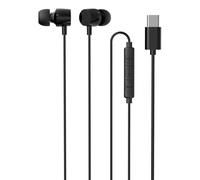 Auricolari iggual con cavo USB-C intrauricolari con microfono e controlli neri