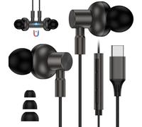 Auricolari in-ear con cavo USB C per iPhone 17 17Pro 16 16e 15 Pro Max Plus, cuffie USB C con cavo magnetico auricolare tipo C auricolari per Samsung Galaxy A36 5G A17 A16 A56 A55 S25 Ultra S24 S23
