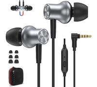 Auricolari In-Ear Cuffie per Laptop PC Chromebook 90 Gradi Cuffiette con Filo e Microfono Hi-Fi Stereo Magnetico Cuffie Isolamento Acustico Jack 3,5mm per iPhone iPad Galaxy Honor Redmi per Steam Deck