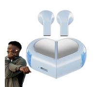 Auricolari in-ear, eleganti a forma di cuore, wireless, impermeabili, controllo touch ad alta fedeltà, per gli amanti della musica, viaggi, allenamento, sport, palestra, chiamate, jogging
