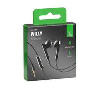 Auricolari In Ear Jack 3.5mm Microfono Cavo Piatto 120cm Antigroviglio Stereo