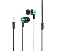 Auricolari in-ear verdi con microfono, cavo da 3,5 mm, per iOS