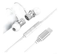 Auricolari in metallo cablato da 1,2 m, diaframma in rame, bassi profondi | Camera acustica in metallo, diaframma ad anello in rame, risoluzione 3x, per bassi ricchi, dettagliato per la risposta degli