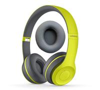 Auricolari in pelle di ricambio compatibili con Beats Solo 2.0 / Solo 3.0 Wireless/Wired On Ear Cuffie Shock Yellow (grigio asfaltato)