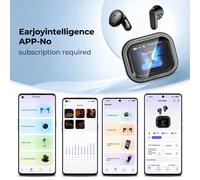 Auricolari intelligenti Bluetooth wireless HTC NE20 TWS, cuffie in-ear, Bluetooth 6.0, traducono oltre 130 lingue, schermo LCD a colori multifunzionale, adatti per fotografia, traduzione, lavoro, appr