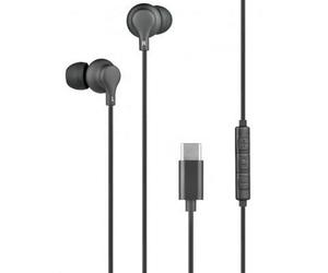Auricolari intrauricolari USB C nere con telecomando e microfono