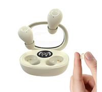 Auricolari invisibili Bluetooth per piccoli canali uditivi, wireless, mini auricolari nascosti, morbidi e piccoli, con cancellazione del rumore, ultra compatti, vestibilità discreta, per iPhone