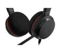 Auricolari Jabra Evolve 20 Stereo con cavo USB, Cancellazione Rumore, Microfono per Ufficio, Nero
