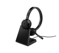 Auricolari Jabra Evolve 65 TE Wireless e Cablati Bluetooth con Cancellazione Rumore Passiva per Ufficio e Call Center, nero