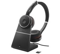 Auricolari Jabra Evolve 75 SE wireless Bluetooth con Cancellazione Attiva Rumore, microfono e base di ricarica, nero