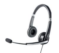 Auricolari Jabra UC Voice 550 Duo con cavo USB e Bluetooth per ufficio, cancellazione del rumore, microfono boom, neri