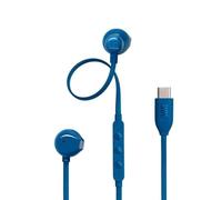 JBL Auricolari cablati In-ear Tune 305C USB-C cavo piatto microfono 3 tasti Pure Bass Blu