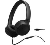 JBL Tune 530 C Cuffie con Filo On Ear, Microfono, Suono JBL Pure Bass, Preimpostazioni EQ, Connettività USB Tipo C, Design Pieghevole e Cavo Anti-Groviglio, Nero