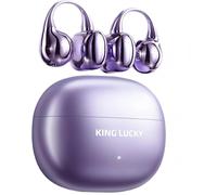 Auricolari Kinglucky Clip-on wireless Bluetooth 5.4 con Cancellazione Rumore, Microfono e IPX5, viola