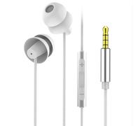 Auricolari leggeri in morbido silicone, con microfono integrato, cancellazione del rumore, ideali per chi dorme su un fianco, design ergonomico con