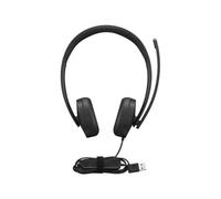 Auricolari Lenovo 4XD1P83425 con cavo USB-A, Cancellazione Rumore, Microfono Boom, Nero