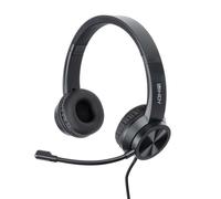 Auricolari Lindy 20439 con cavo USB Type-C Binaurali per Ufficio e Call Center Nero