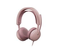 Logitech Zone Wired 2 for Business: Cuffia con microfono USB con ANC in Rosa