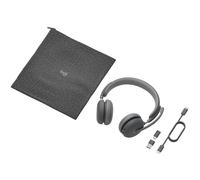 Auricolari Logitech Zone Wireless 2 wireless Bluetooth ANC Microfono Grafite