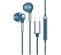 Auricolari magnetici cablati di tipo C con supporto chip digitale, driver a diaframma composito da 14 mm, telecomando e microfono per multimedia e chiamate (blu)