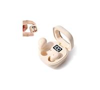 Auricolari mini invisibili ZLC per chi dorme su un fianco, ultra confortevoli, leggerissimi, Bluetooth 5.4, custodia con LED - Beige