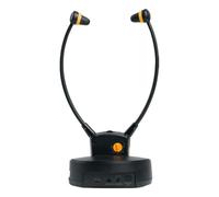 MUSE M-285 - Set di cuffie TV CTV con trasmettitore e stazione di ricarica | 2,4 GHz con Bluetooth, EQ, durata della batteria 30 ore e ingresso ottico | Dual Headset
