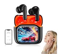 Auricolari NE20, auricolari NE20 traduzione AI in tempo reale, 140 auricolari traduttori a due vie, touch screen LCD, riduzione intelligente del rumore 48 db, suono stereo HD (nero)