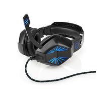 Auricolari Nedis GHST250BK con cavo USB e jack 3,5 mm gaming LED nero