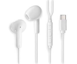 Auricolari NGS Cross Glide con filo USB-C con microfono e controllo bianco