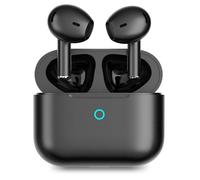 Auricolari PcCom Essential Twins Bluetooth 5.1 wireless con custodia di ricarica neri