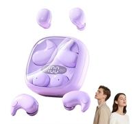 Auricolari per dormire sul fianco, mini auricolari Bluetooth 5.4 per piccoli canali uditivi, display a LED con batteria 76H, blocco del rumore, impermeabili, design a doppia coppia per coppie